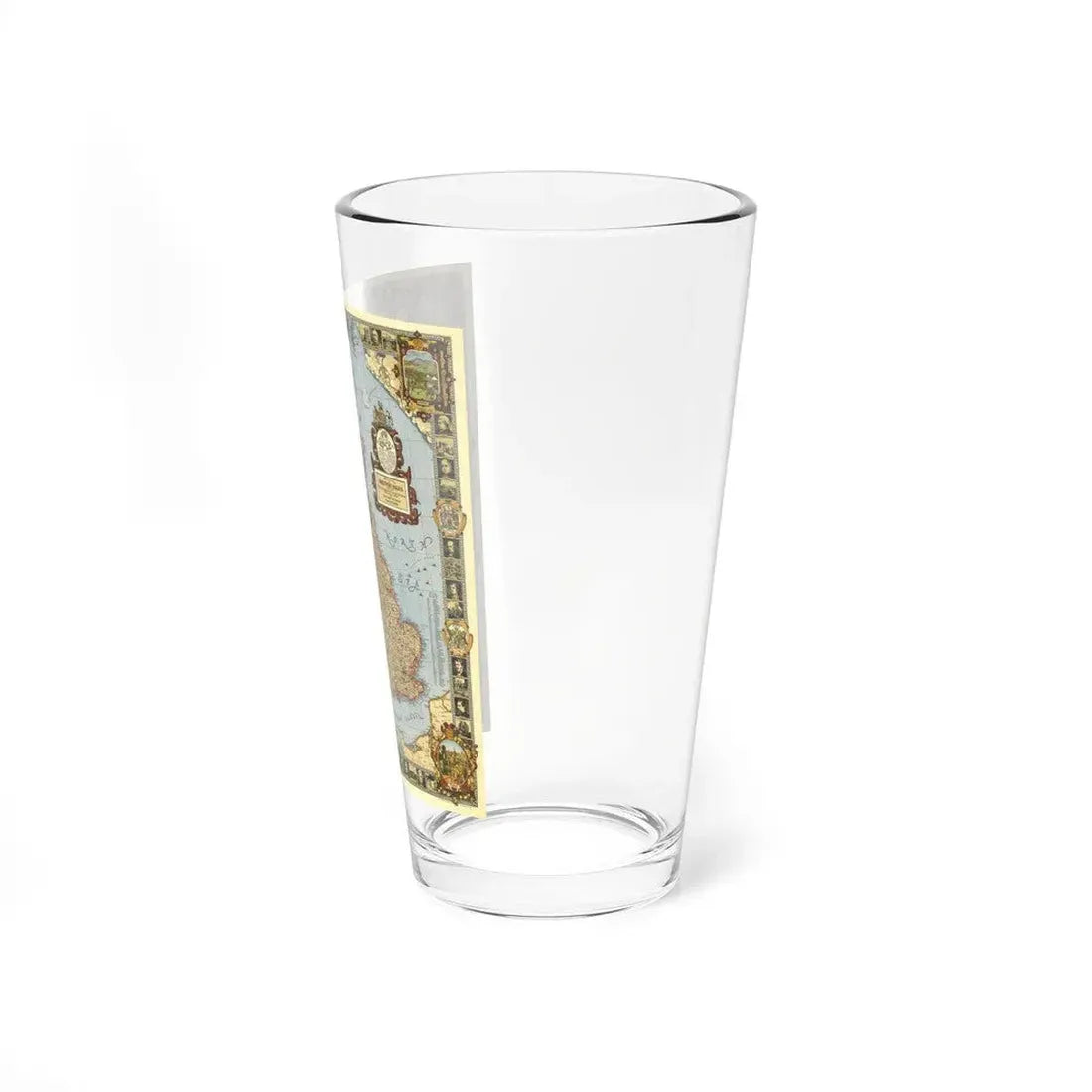 Great Britain - A Modern Pilgrim's Map (1937) (Map) Pint Glass 16oz - Go Mug Yourself