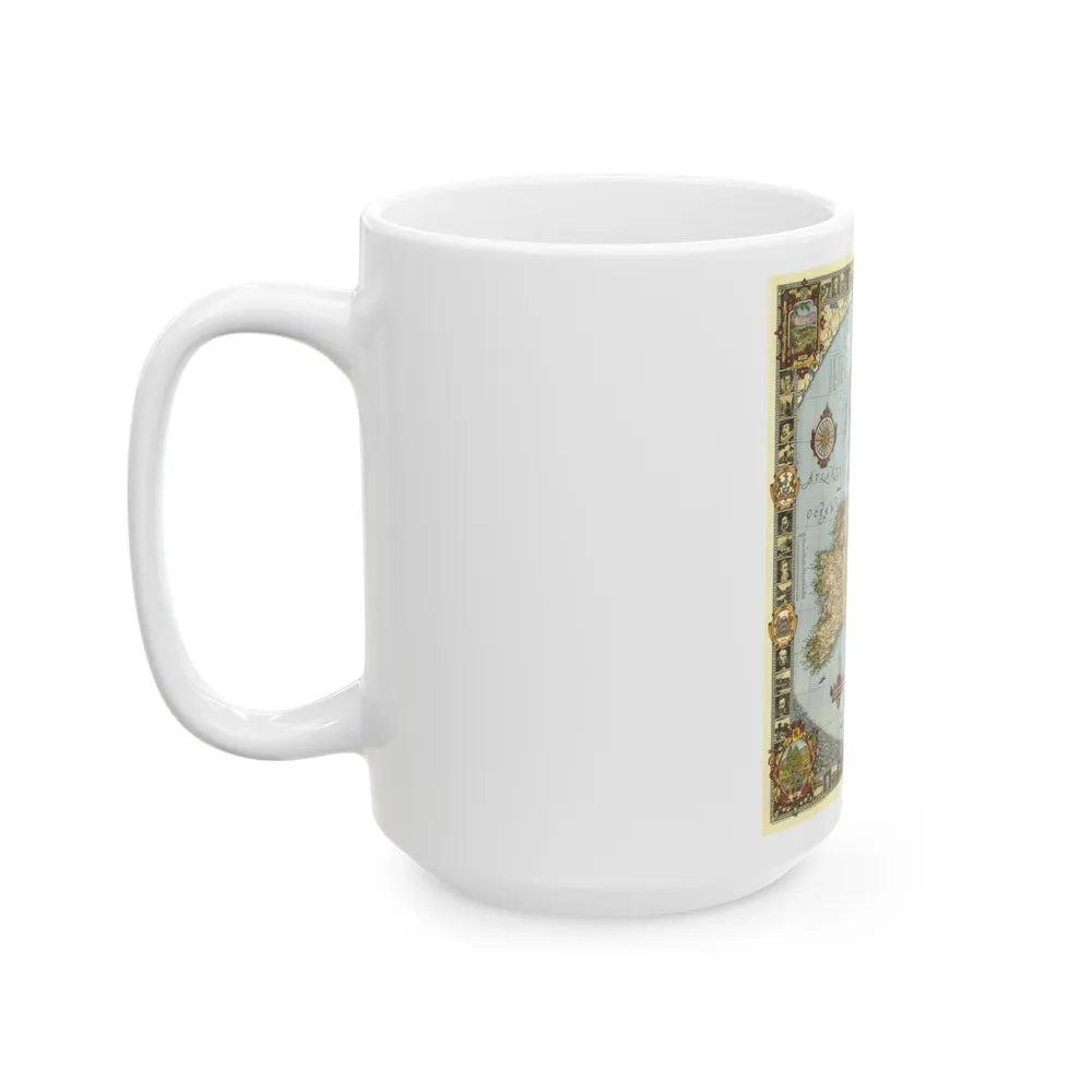 Great Britain - A Modern Pilgrim's Map (1937) (Map) White Coffee Mug-Go Mug Yourself