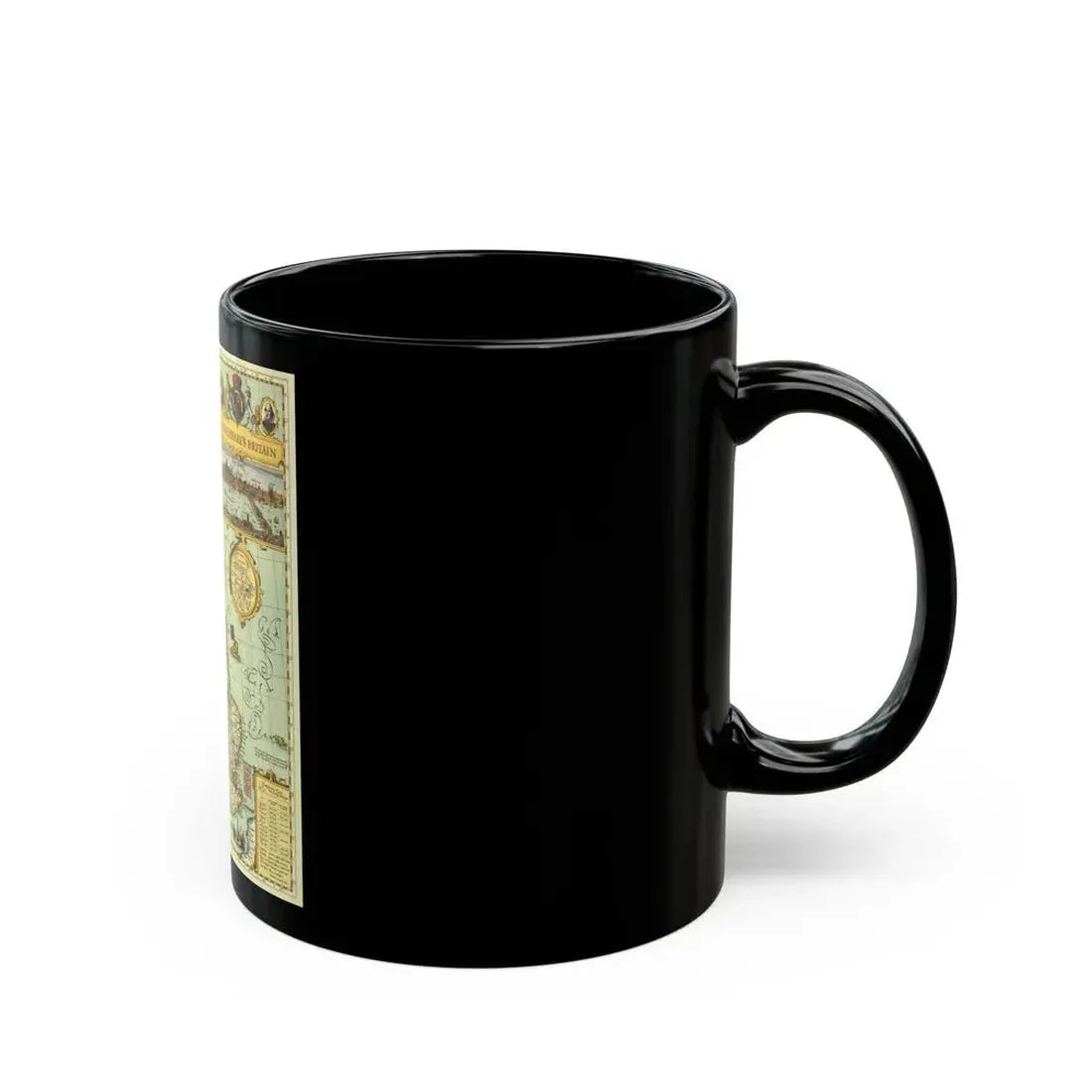 Great Britain - Shakespeare's (1964) (Map) Black Coffee Mug - Go Mug Yourself