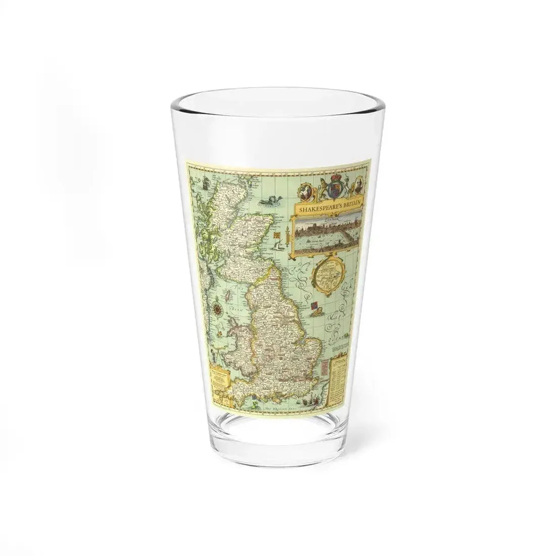 Great Britain - Shakespeare's (1964) (Map) Pint Glass 16oz 16oz - Go Mug Yourself