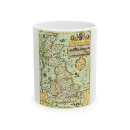 Great Britain - Shakespeare's (1964) (Map) White Coffee Mug 11oz - Go Mug Yourself
