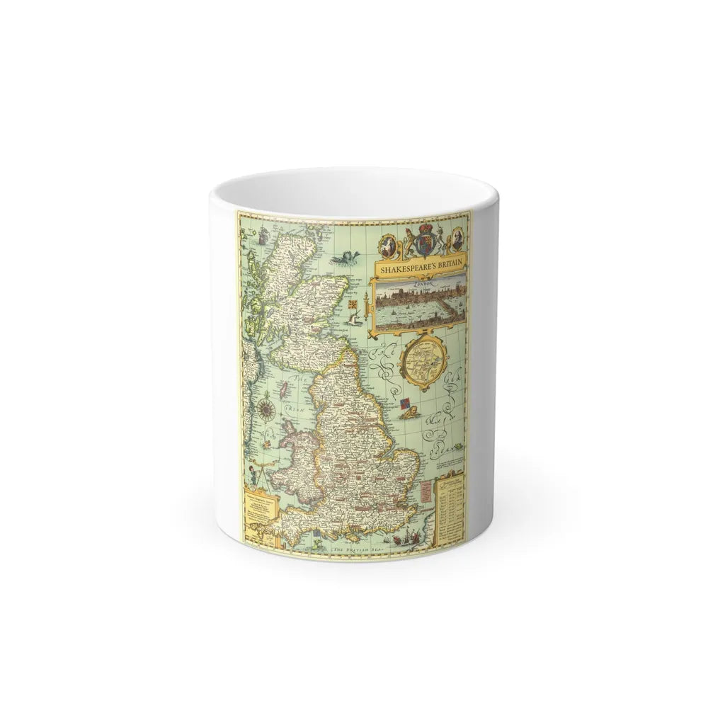 Great Britain - Shakespeare's (1964) (Map) Color Changing Mug 11oz-11oz-Go Mug Yourself