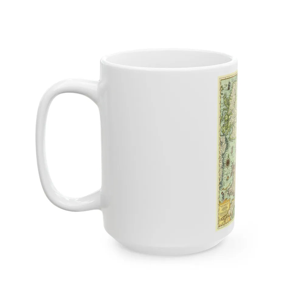 Great Britain - Shakespeare's (1964) (Map) White Coffee Mug-Go Mug Yourself