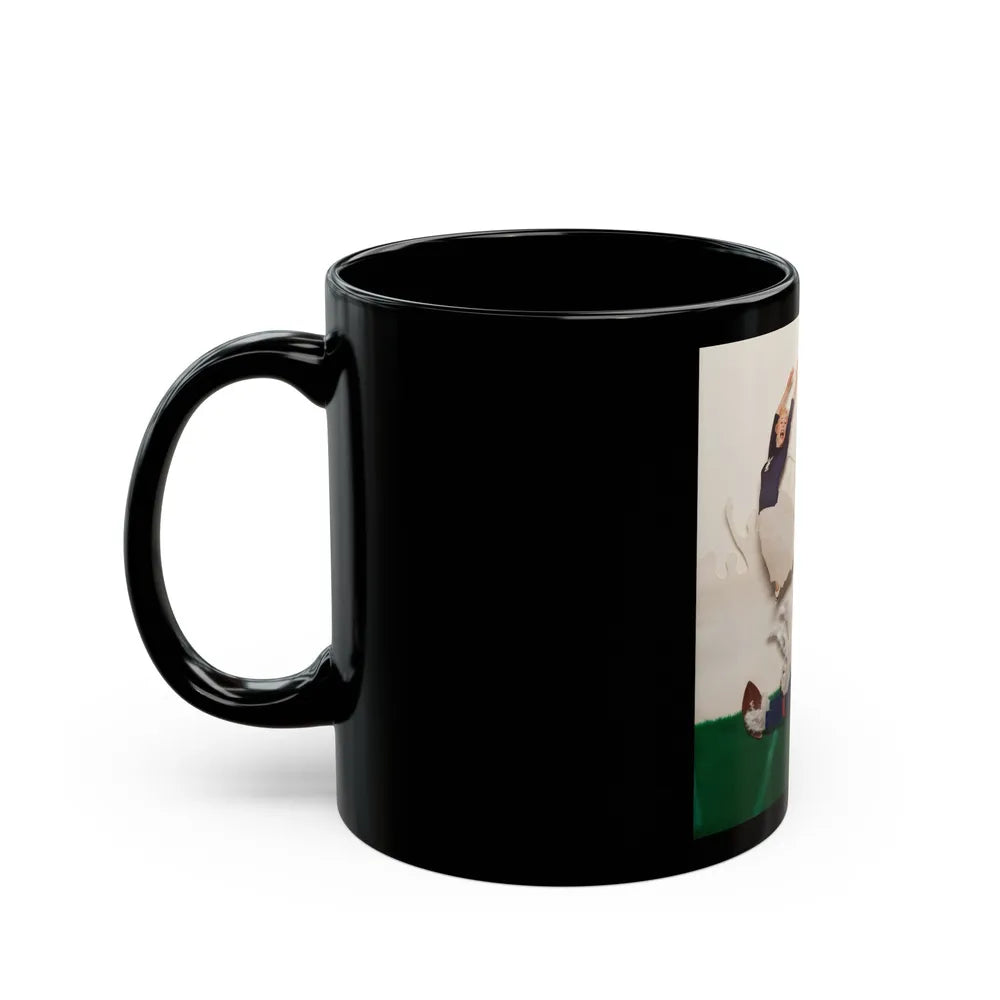 Great Catch!, Playboy magazine college edition cover, October 1956 - Black Coffee Mug-Go Mug Yourself