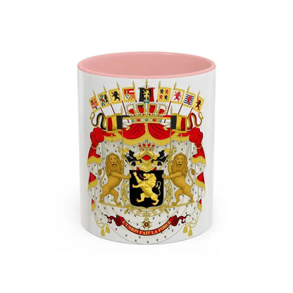 Great coat of arms of Belgium - Accent Coffee Mug 11oz Pink - Go Mug Yourself