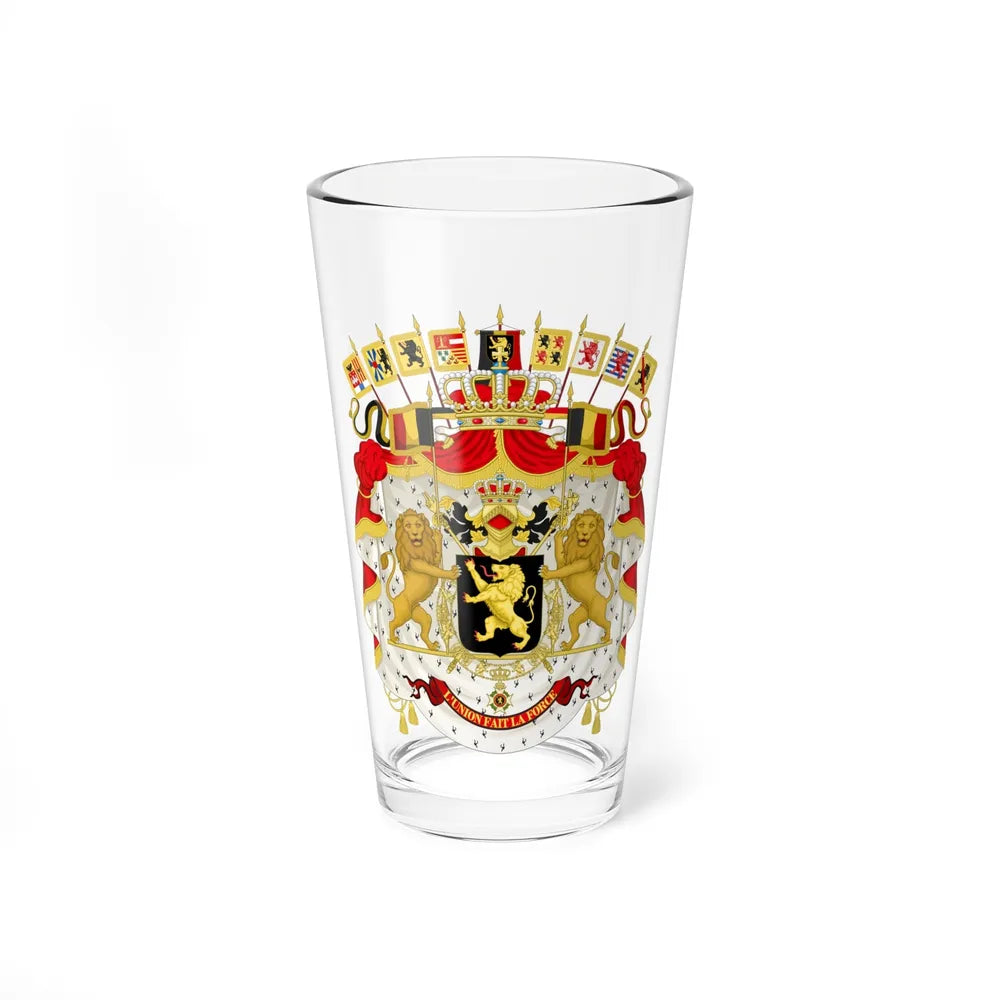 Great coat of arms of Belgium - Pint Glass 16oz-16oz-Go Mug Yourself