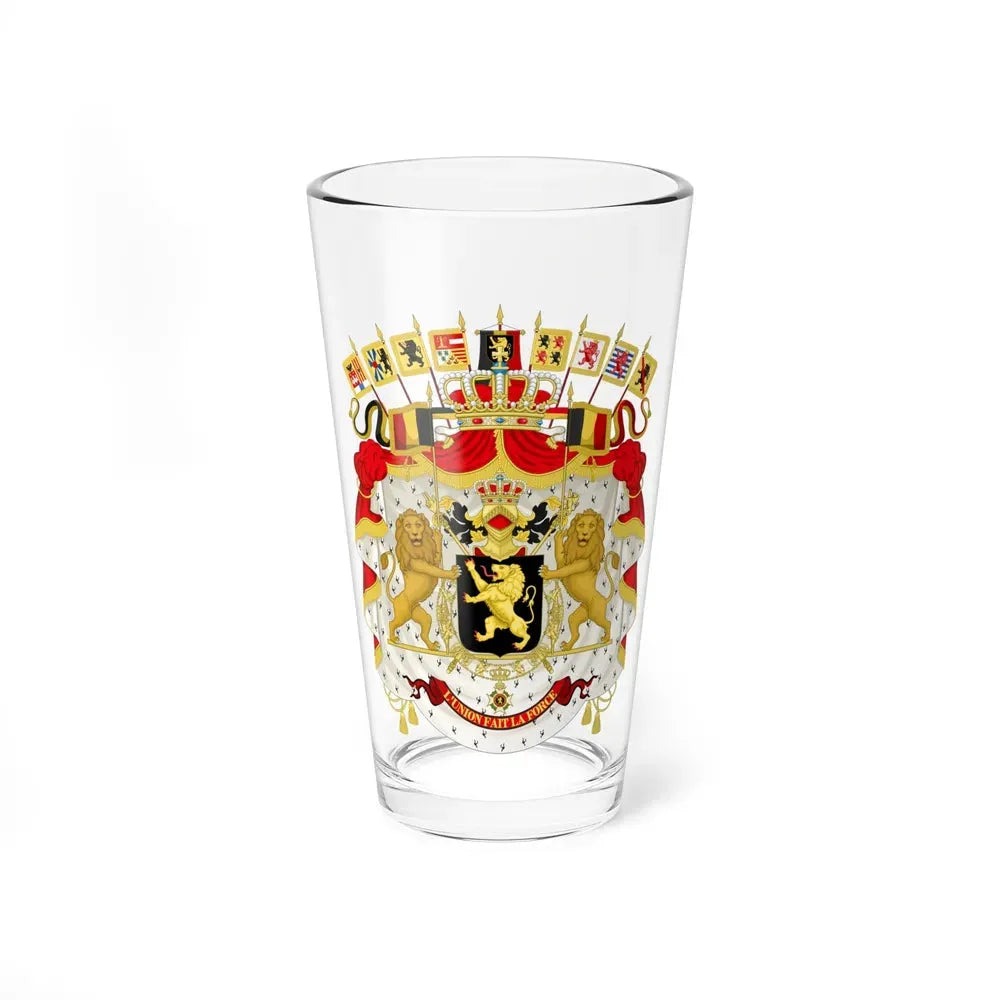 Great coat of arms of Belgium - Pint Glass 16oz 16oz - Go Mug Yourself