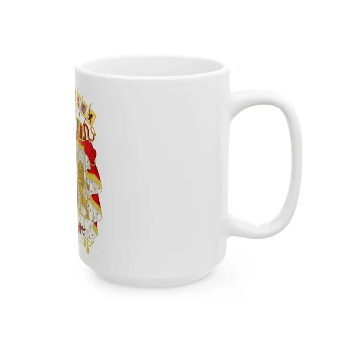 Great coat of arms of Belgium - White Coffee Mug - Go Mug Yourself