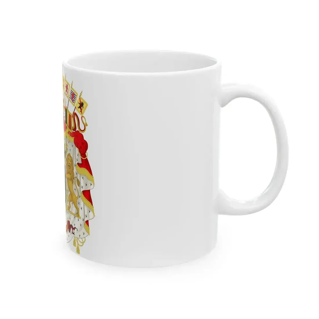 Great coat of arms of Belgium - White Coffee Mug - Go Mug Yourself