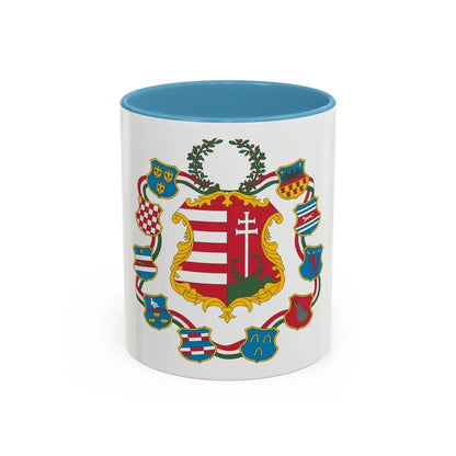 Great coat of arms of Hungary (1849) - Accent Coffee Mug 11oz Light Blue - Go Mug Yourself