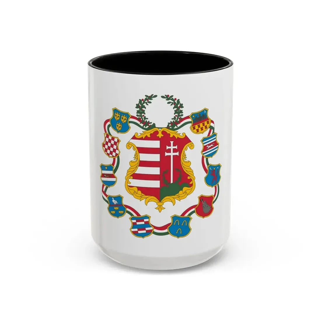 Great coat of arms of Hungary (1849) - Accent Coffee Mug 15oz Black - Go Mug Yourself