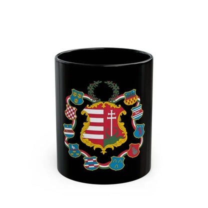Great coat of arms of Hungary (1849) - Black Coffee Mug 11oz - Go Mug Yourself