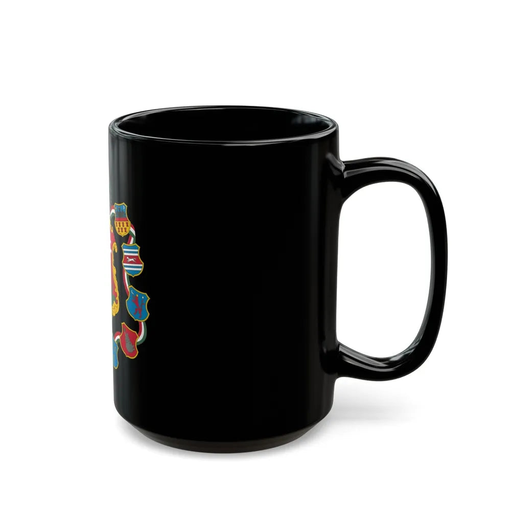 Great coat of arms of Hungary (1849) - Black Coffee Mug-Go Mug Yourself