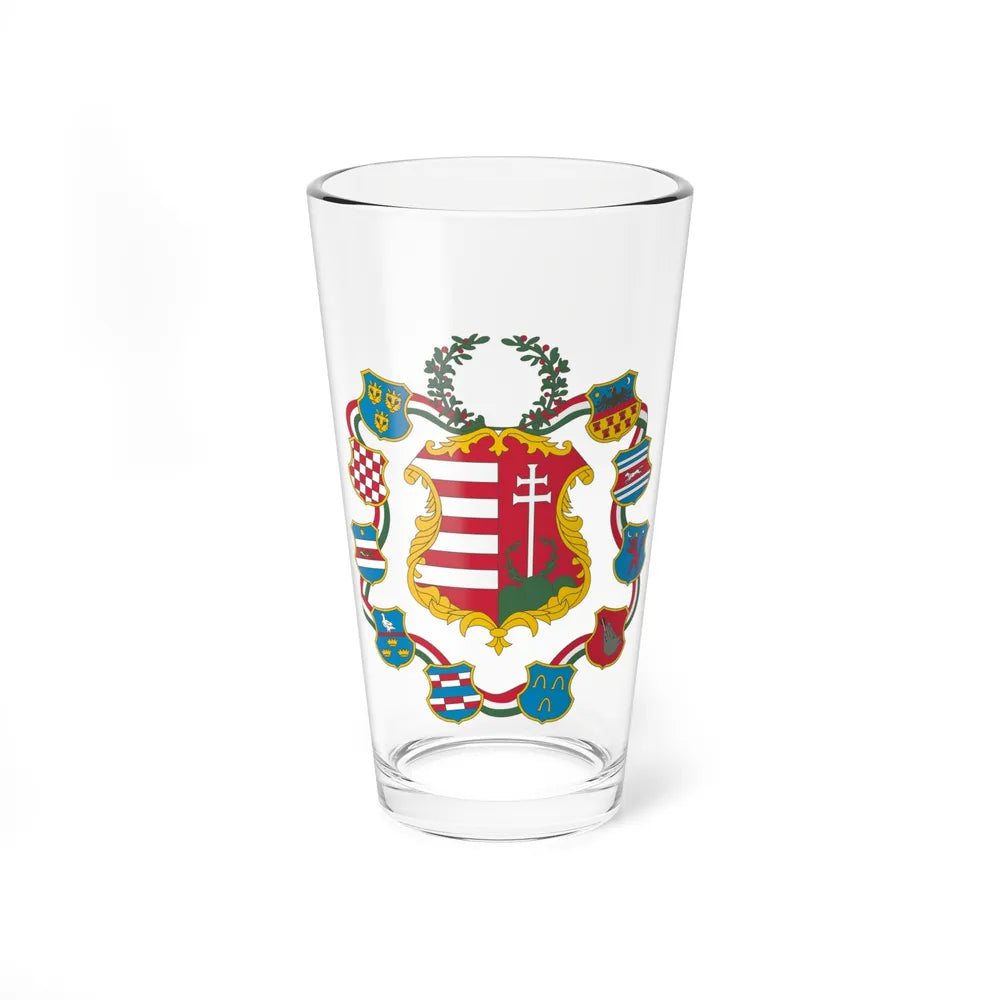 Great coat of arms of Hungary (1849) - Pint Glass 16oz-16oz-Go Mug Yourself