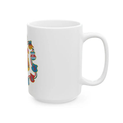 Great coat of arms of Hungary (1849) - White Coffee Mug-Go Mug Yourself