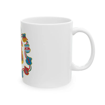 Great coat of arms of Hungary (1849) - White Coffee Mug-Go Mug Yourself