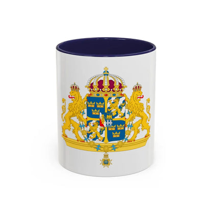 Great coat of arms of Sweden 2 - Accent Coffee Mug 11oz Navy - Go Mug Yourself
