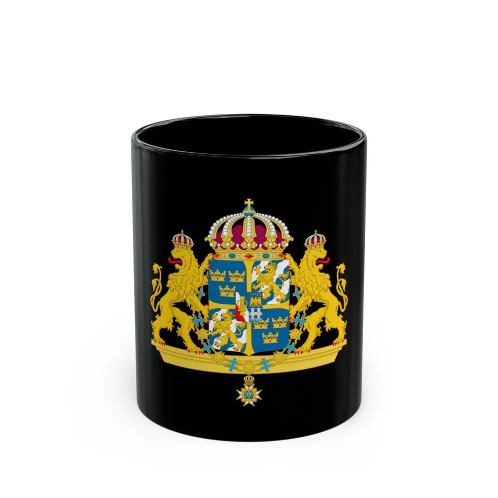 Great coat of arms of Sweden 2 - Black Coffee Mug-11oz-Go Mug Yourself