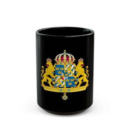 Great coat of arms of Sweden 2 - Black Coffee Mug-15oz-Go Mug Yourself