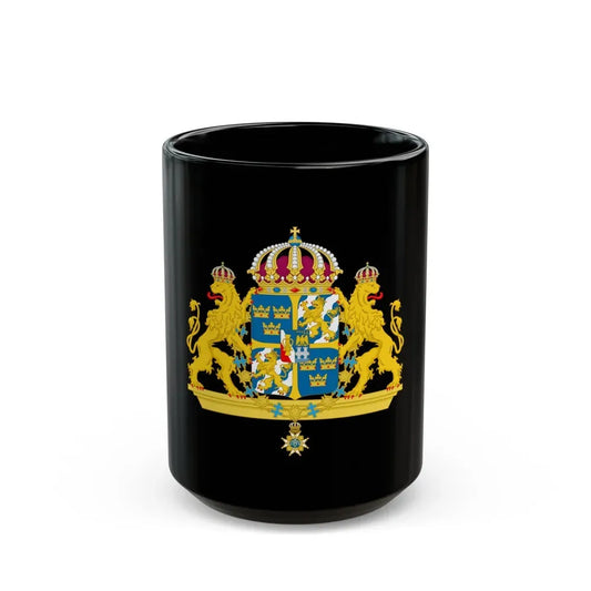Great coat of arms of Sweden 2 - Black Coffee Mug 15oz - Go Mug Yourself