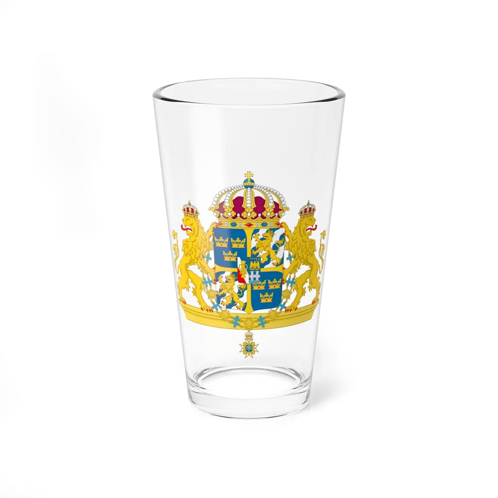 Great coat of arms of Sweden 2 - Pint Glass 16oz-16oz-Go Mug Yourself