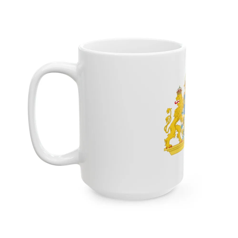 Great coat of arms of Sweden 2 - White Coffee Mug-Go Mug Yourself