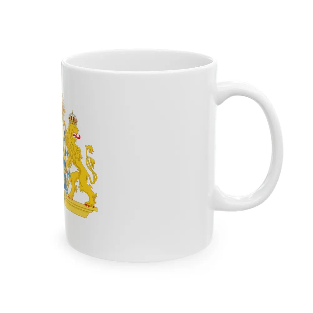 Great coat of arms of Sweden 2 - White Coffee Mug-Go Mug Yourself