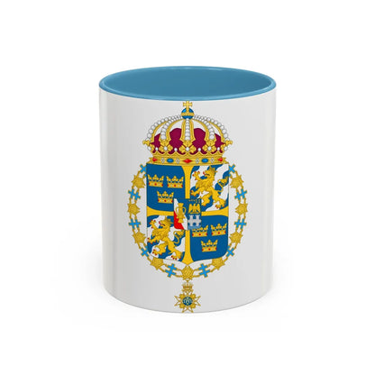 Great coat of arms of Sweden 3 - Accent Coffee Mug 11oz Light Blue - Go Mug Yourself