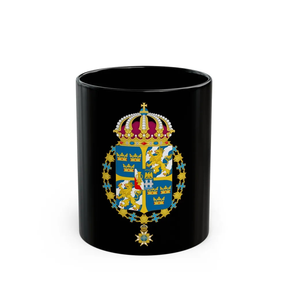 Great coat of arms of Sweden 3 - Black Coffee Mug-11oz-Go Mug Yourself