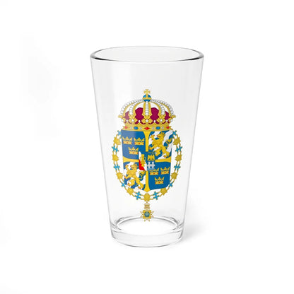 Great coat of arms of Sweden 3 - Pint Glass 16oz-16oz-Go Mug Yourself