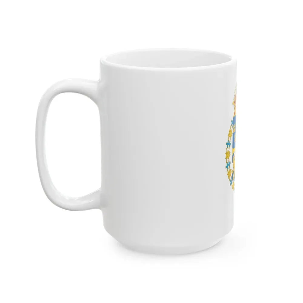 Great coat of arms of Sweden 3 - White Coffee Mug - Go Mug Yourself