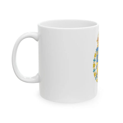 Great coat of arms of Sweden 3 - White Coffee Mug-Go Mug Yourself