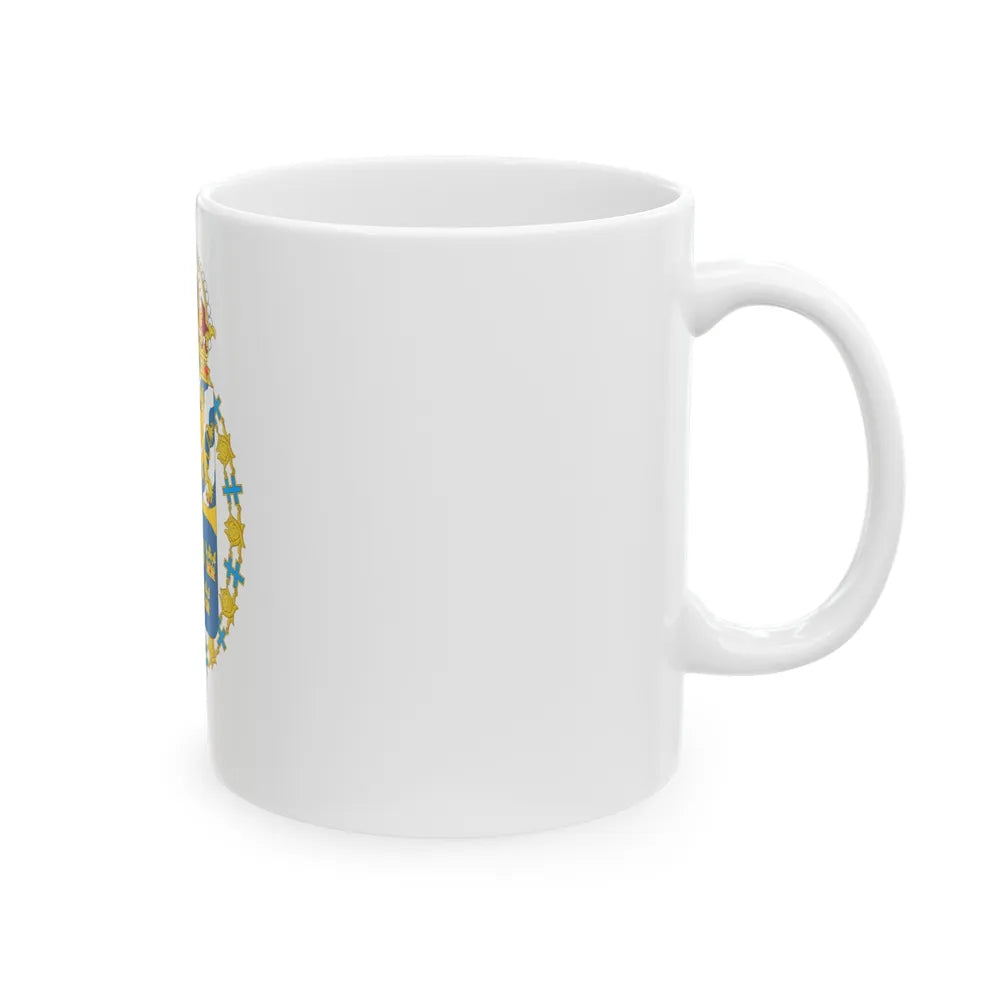 Great coat of arms of Sweden 3 - White Coffee Mug-Go Mug Yourself