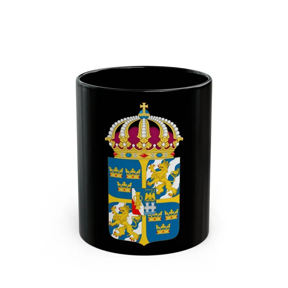 Great coat of arms of Sweden 4 - Black Coffee Mug 11oz - Go Mug Yourself