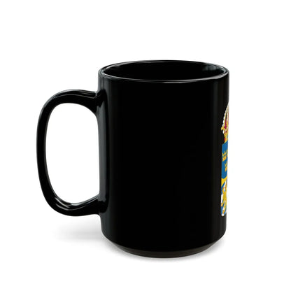 Great coat of arms of Sweden 4 - Black Coffee Mug-Go Mug Yourself