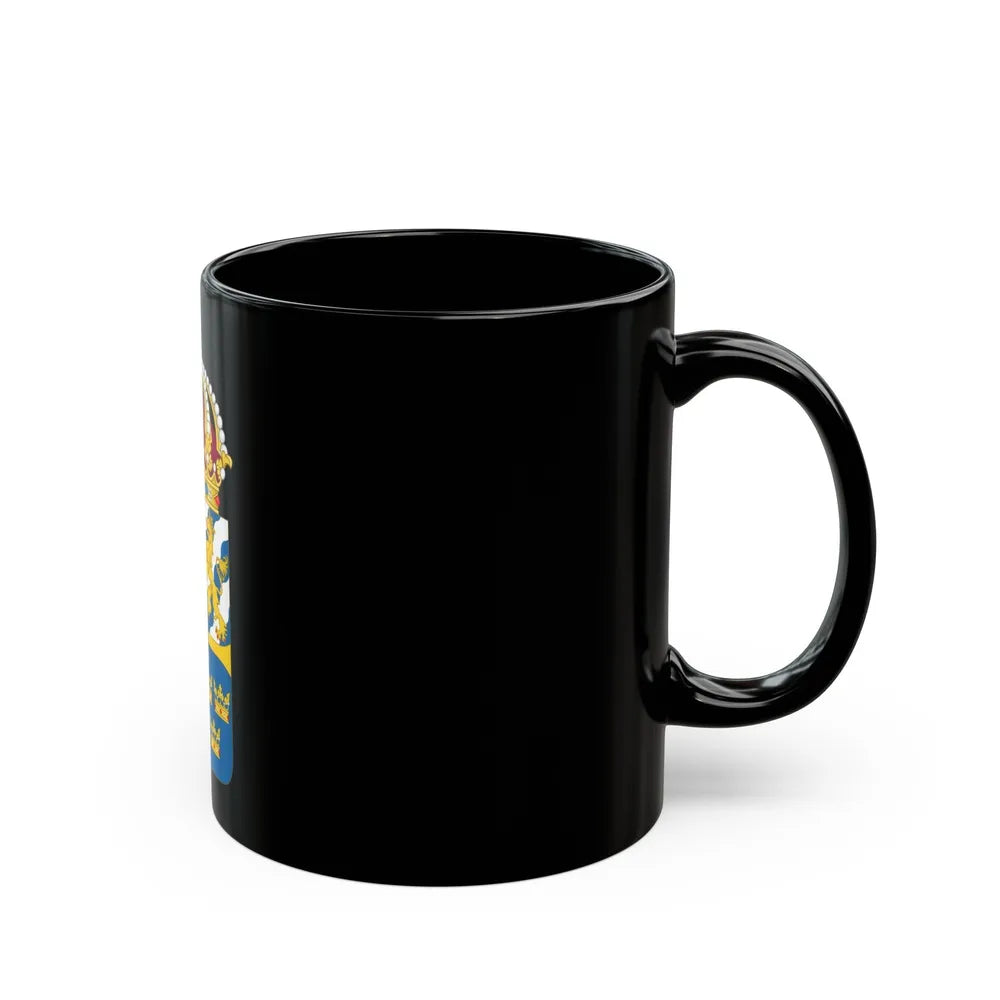 Great coat of arms of Sweden 4 - Black Coffee Mug-Go Mug Yourself