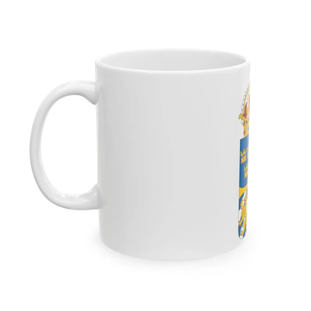 Great coat of arms of Sweden 4 - White Coffee Mug-Go Mug Yourself