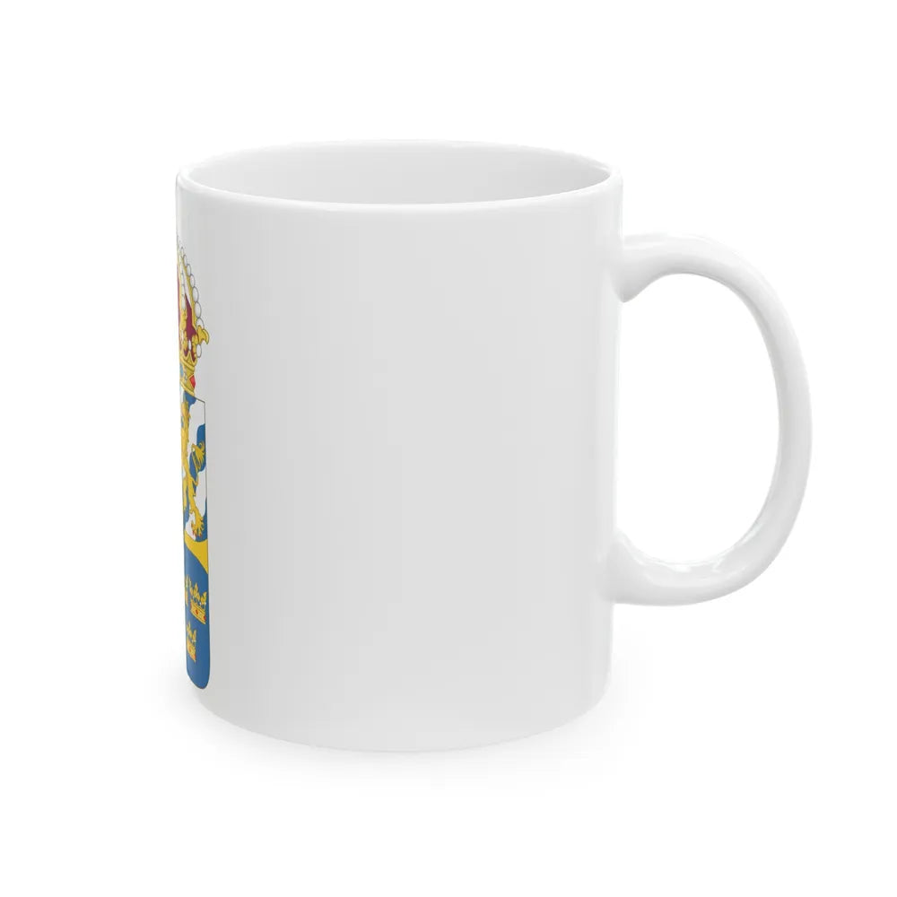 Great coat of arms of Sweden 4 - White Coffee Mug-Go Mug Yourself