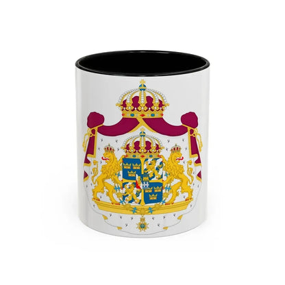 Great coat of arms of Sweden - Accent Coffee Mug 11oz Black - Go Mug Yourself