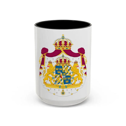 Great coat of arms of Sweden - Accent Coffee Mug 15oz Black - Go Mug Yourself