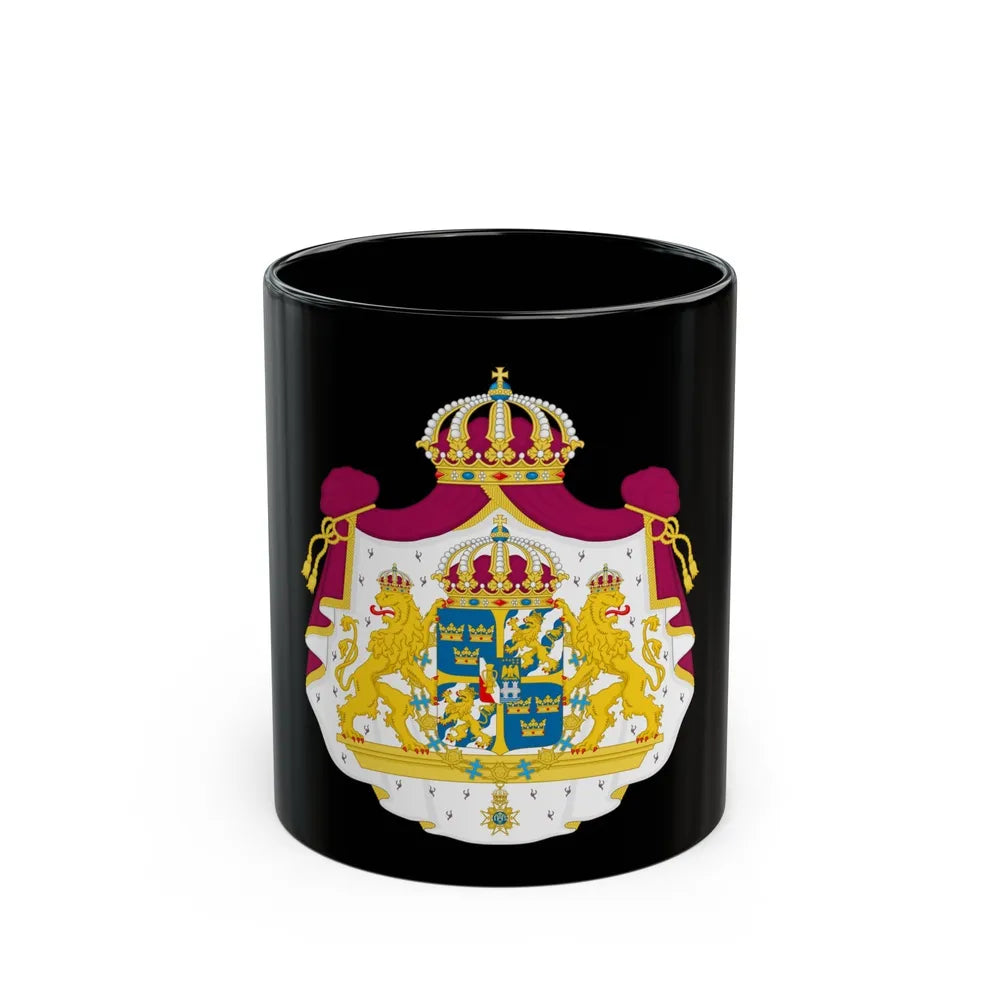 Great coat of arms of Sweden - Black Coffee Mug-11oz-Go Mug Yourself