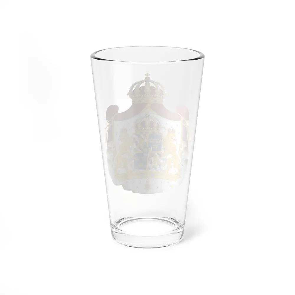 Great coat of arms of Sweden - Pint Glass 16oz-Go Mug Yourself