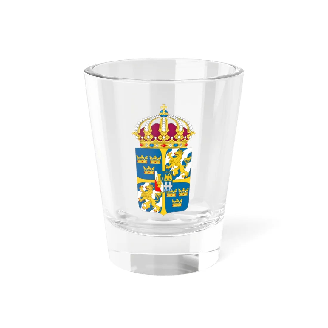 Great coat of arms of Sweden shield (Sweden) (Coat of Arms) Shot Glass 1.5oz 1.5oz - Go Mug Yourself