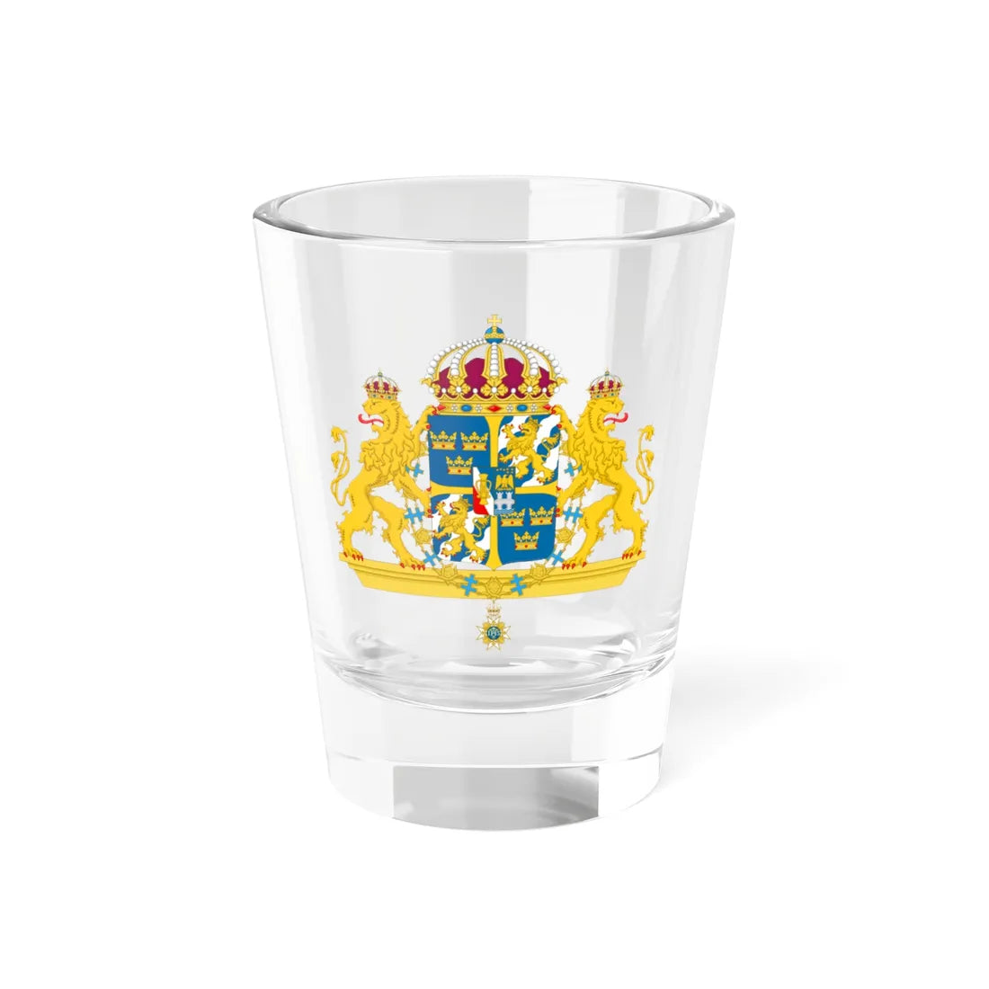 Great coat of arms of Sweden without mantle (Sweden) (Coat of Arms) Shot Glass 1.5oz 1.5oz - Go Mug Yourself