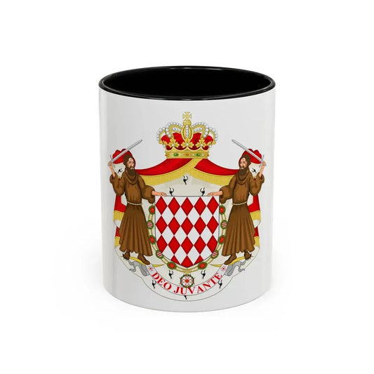 Great coat of arms of the house of Grimaldi - Accent Coffee Mug 11oz Black - Go Mug Yourself
