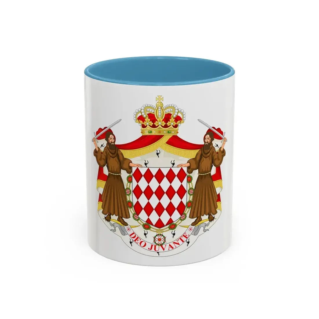 Great coat of arms of the house of Grimaldi - Accent Coffee Mug 11oz Light Blue - Go Mug Yourself