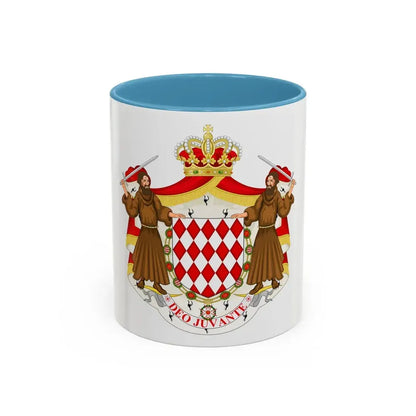 Great coat of arms of the house of Grimaldi - Accent Coffee Mug 11oz Light Blue - Go Mug Yourself