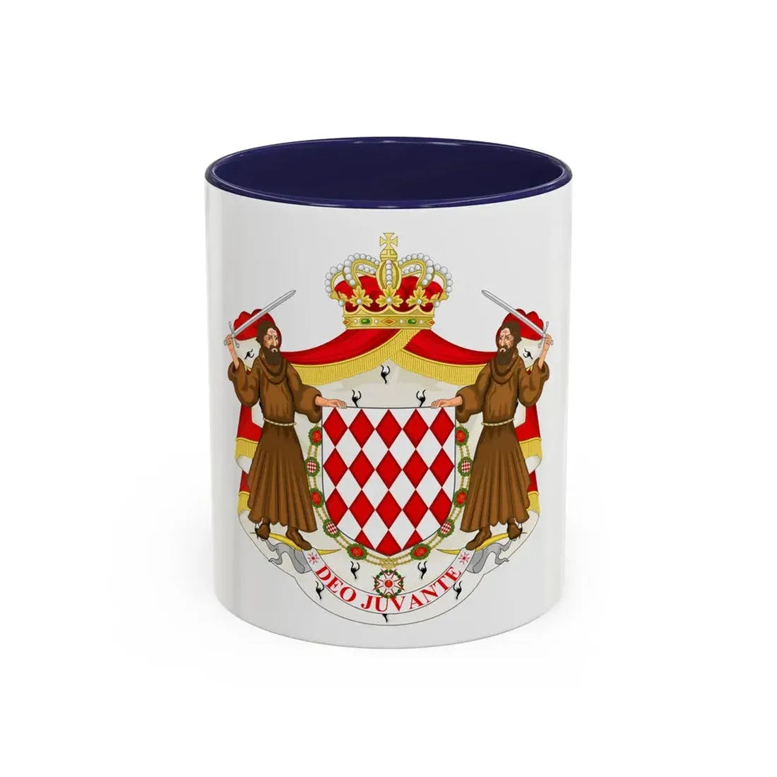 Great coat of arms of the house of Grimaldi - Accent Coffee Mug 11oz Navy - Go Mug Yourself