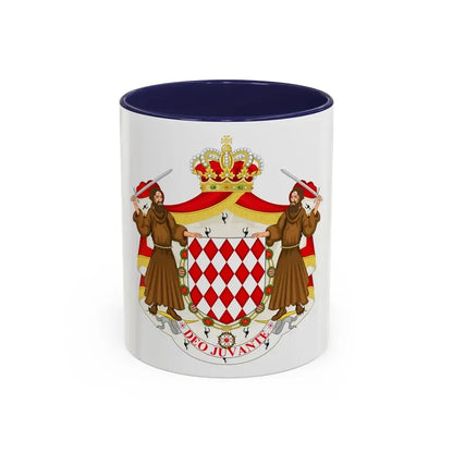Great coat of arms of the house of Grimaldi - Accent Coffee Mug 11oz Navy - Go Mug Yourself