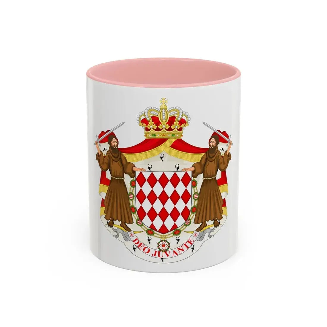 Great coat of arms of the house of Grimaldi - Accent Coffee Mug 11oz Pink - Go Mug Yourself